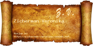 Zicherman Veronika névjegykártya